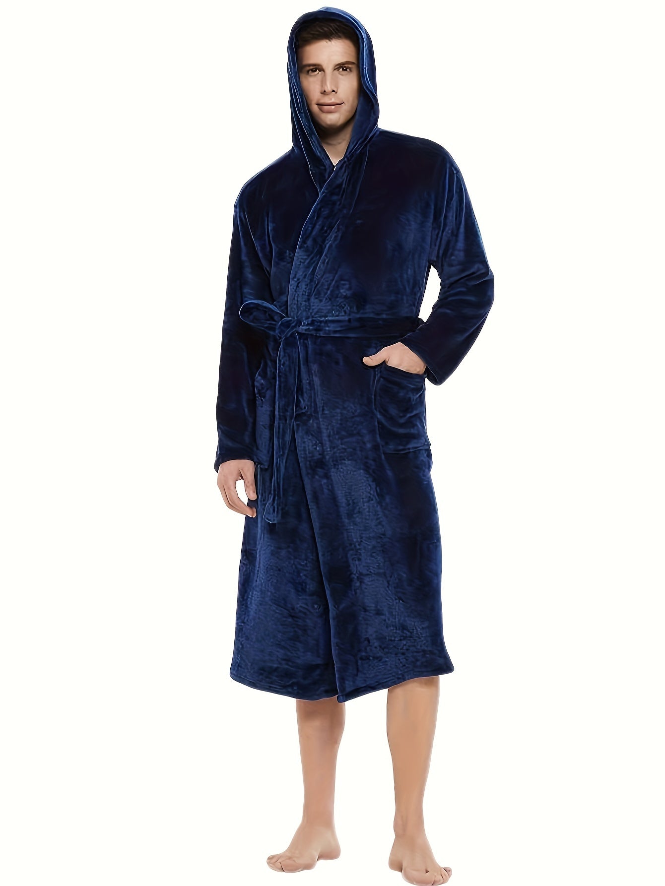 Peignoir à capuche confortable pour homme, tendance, chaud et confortable