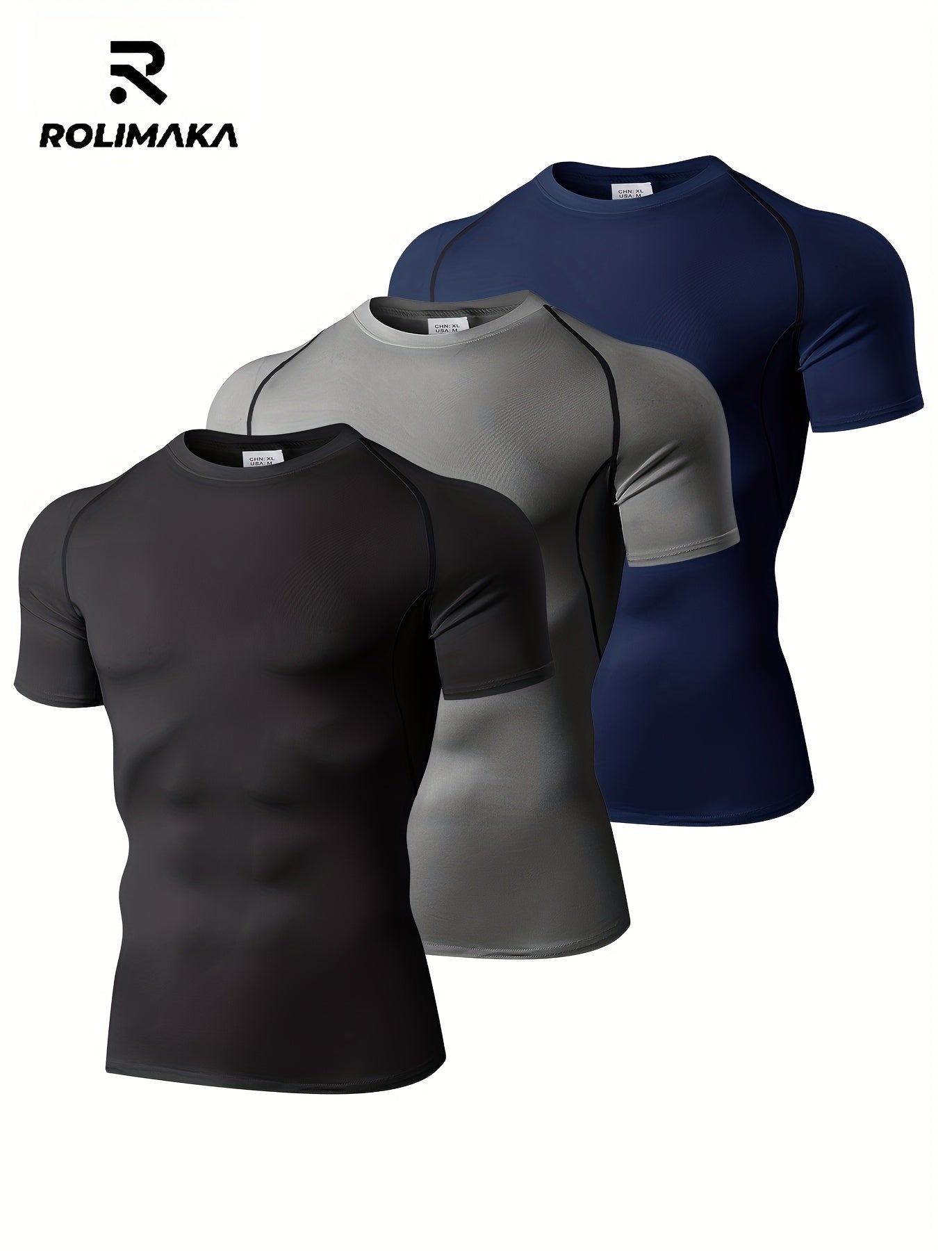 Ensemble de t-shirts de compression pour hommes, idéal pour les sports de plein air