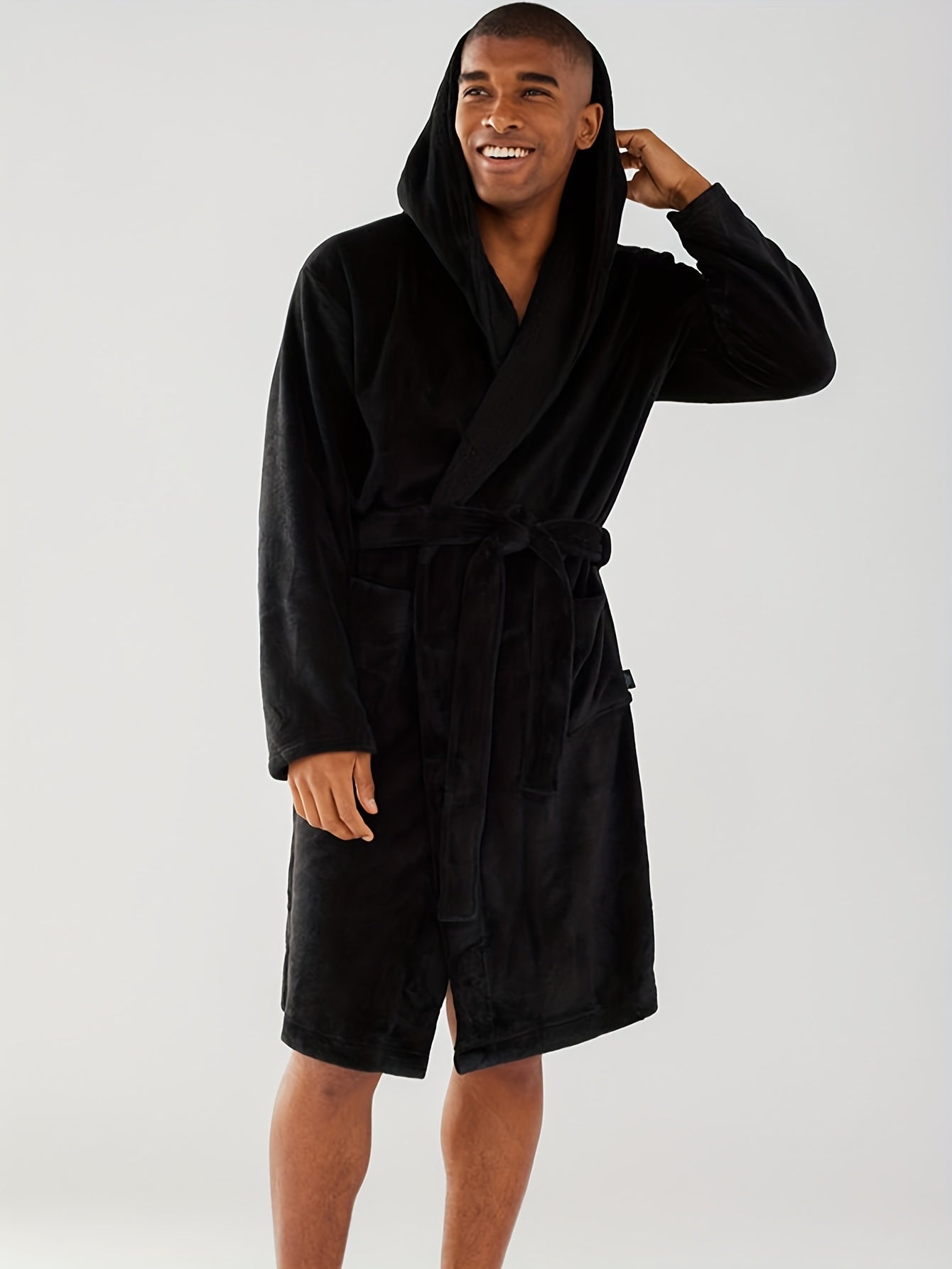 Peignoir à capuche confortable pour homme, tendance, chaud et confortable