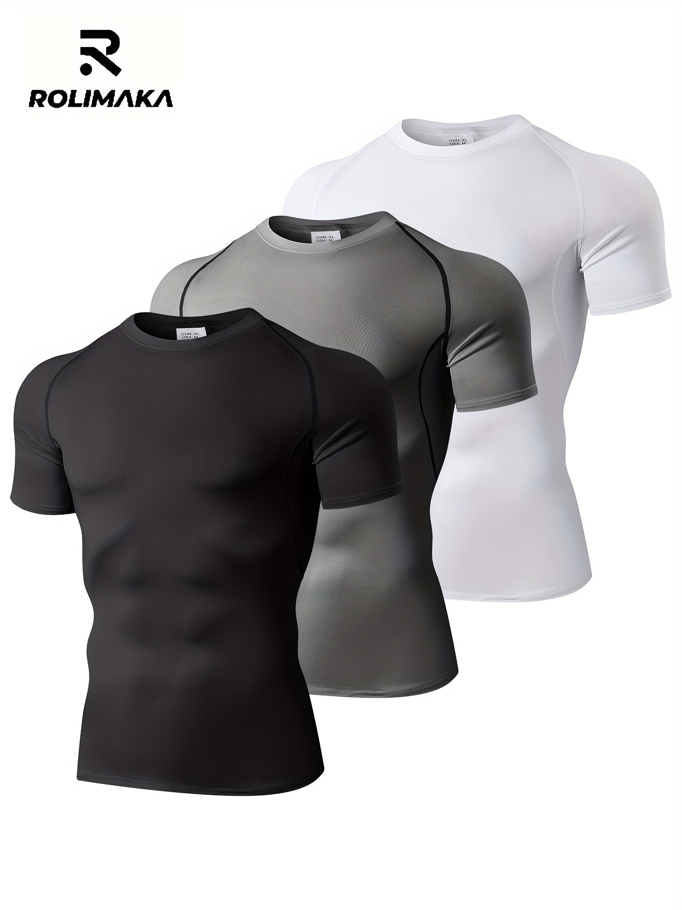 Ensemble de t-shirts de compression pour hommes, idéal pour les sports de plein air