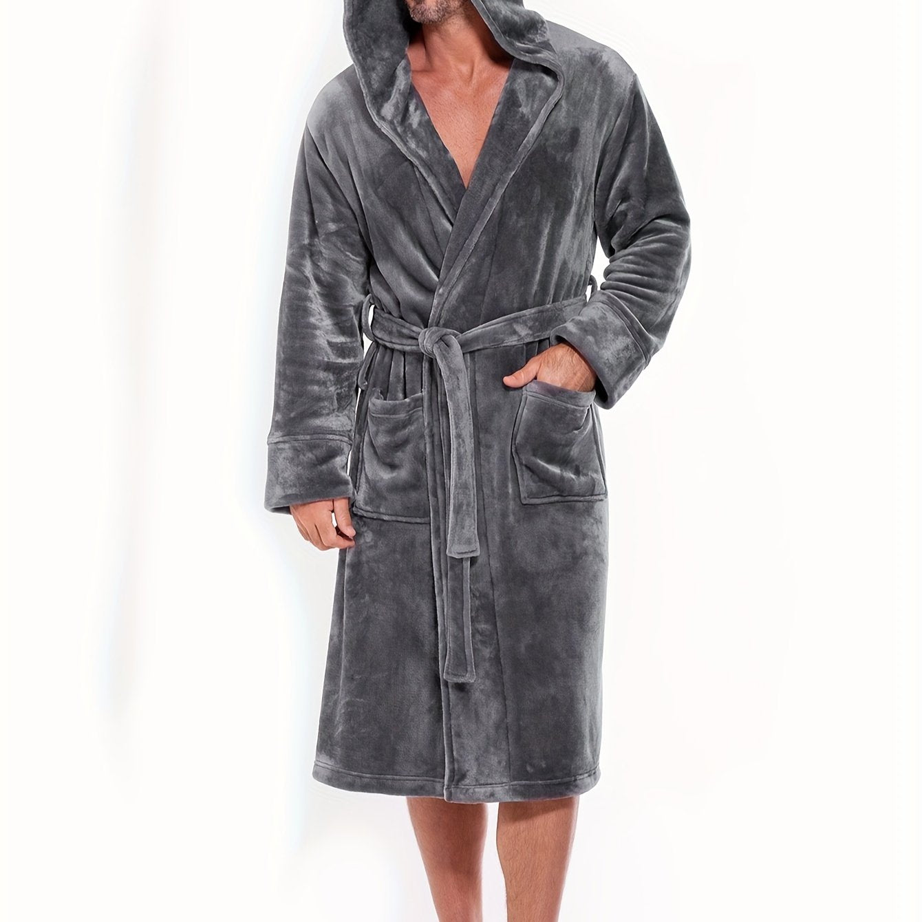 Peignoir à capuche confortable pour homme, tendance, chaud et confortable