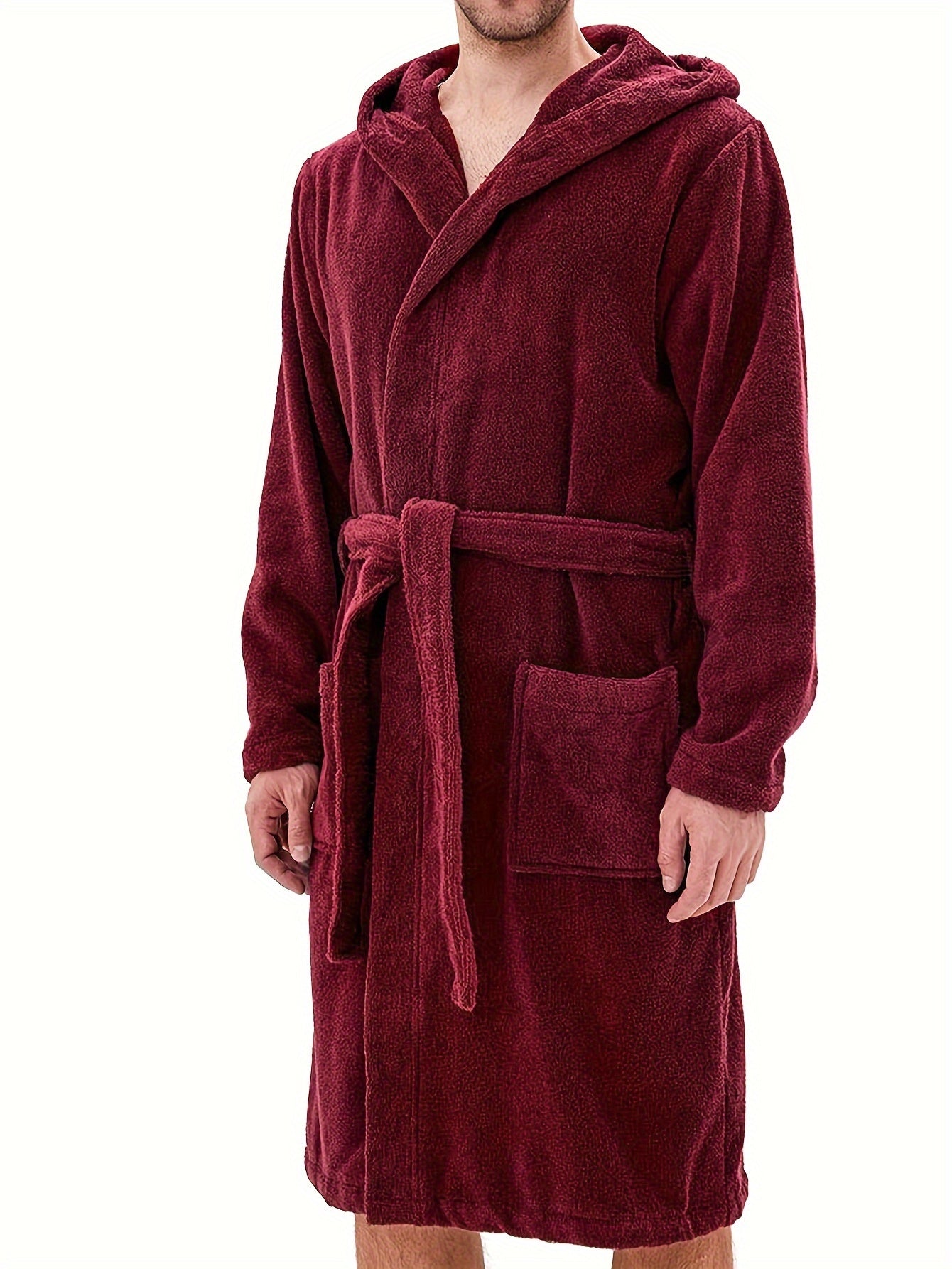 Peignoir à capuche confortable pour homme, tendance, chaud et confortable