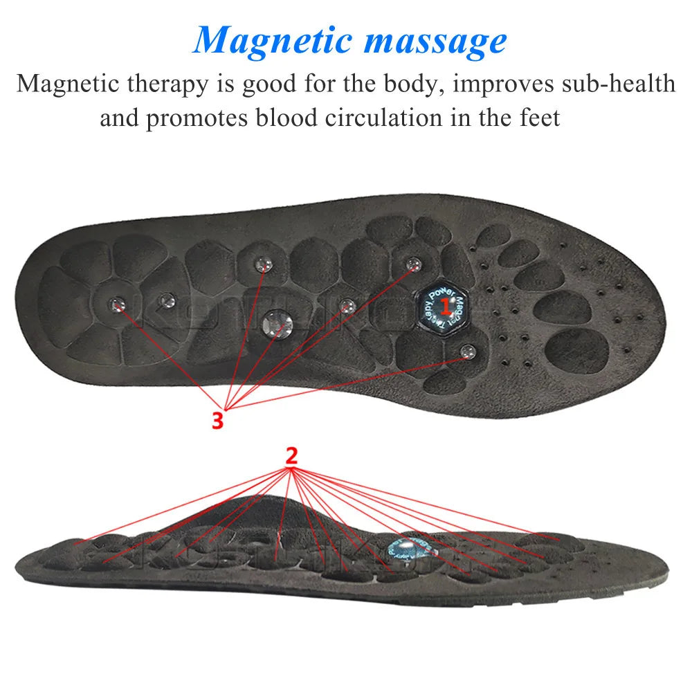 Semelles orthopédiques avec thérapie magnétique | Soutien de la voûte plantaire | Semelles antidérapantes pour confort quotidien | Soulagement de la douleur aux pieds et jambes | Semelles thérapeutiques pour pieds plats | Semelles avec aimants pour améliorer la circulation sanguine | Semelles de soutien pour fasciite plantaire | Semelles ajustables pour toutes les tailles de chaussures | Semelles respirantes pour un confort prolongé | Semelles pour soulager les douleurs chroniques aux pieds
