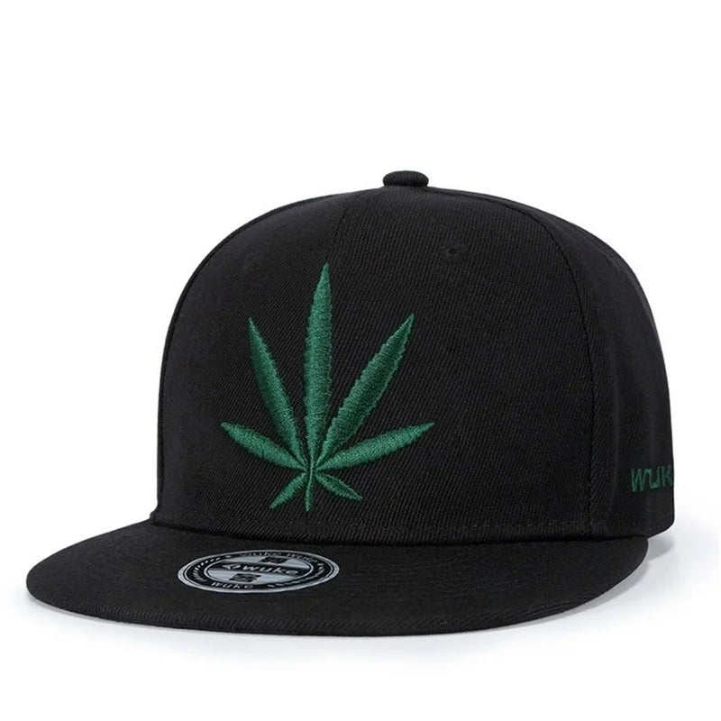 Casquette de baseball à imprimé feuilles, style printemps-été, à la mode, snapback, pour l'extérieur, en coton