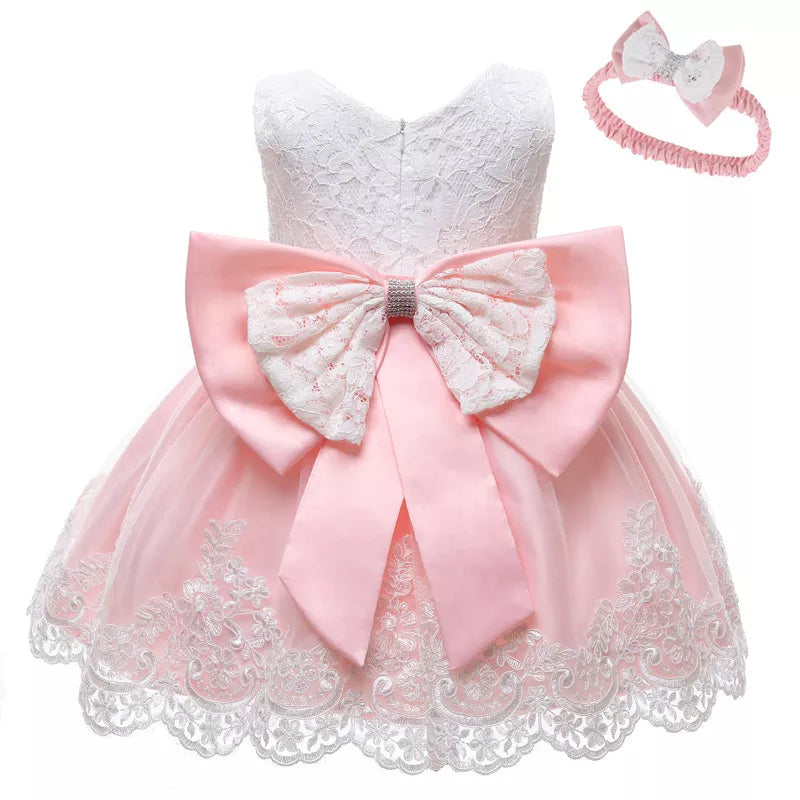 Robe de princesse pour bébé fille, tenue de fête d'anniversaire pour nouveau-né, de 0 à 2 ans