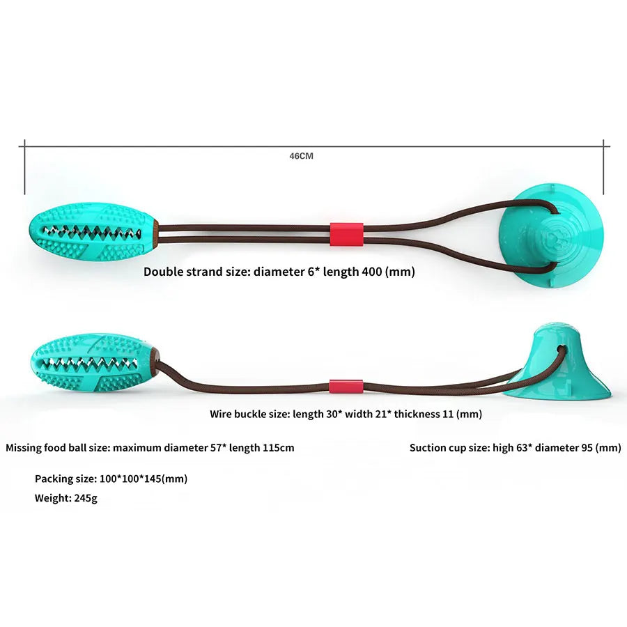 Jouet pour chien en silicone avec ventouse | Balle à mâcher pour chien | Jouet nettoyant dentaire pour chien | Jouet pour chien avec ventouse | Balle de jeu pour chien avec ventouse | Jouet dentaire interactif pour chien | Jouet en silicone résistant pour chien | Jouet de nettoyage dentaire pour chien | Jouet à mâcher pour chien de toutes tailles | Jouet pour chien qui stimule l’hygiène dentaire