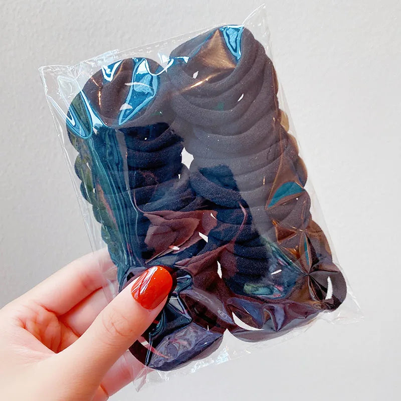 Lot de 50/100 petits élastiques à cheveux colorés en nylon pour filles, accessoires pour cheveux pour enfants