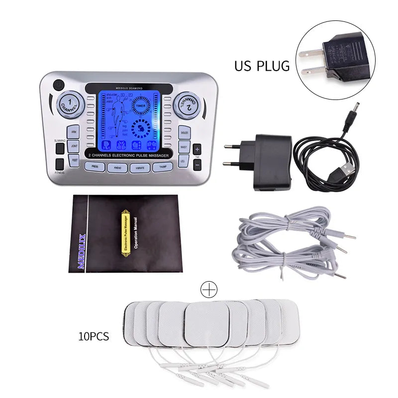 Appareil de massage corporel électronique | Appareil de massage à impulsions électriques | Dispositif de massage musculaire portable | Stimulateur musculaire à 20 niveaux | Massage électrique pour soulagement des douleurs | Appareil TENS pour le dos et les épaules | Machine de massage multifonction | Appareil de massage pour jambes et bras | Électrostimulateur compact pour relaxation | Appareil de massage personnel à impulsions