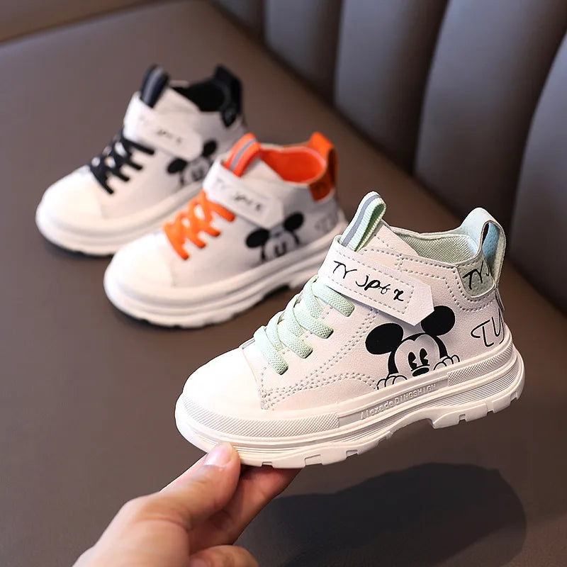 Baskets Mickey Mouse unisexe, chaussures de sport pour enfants