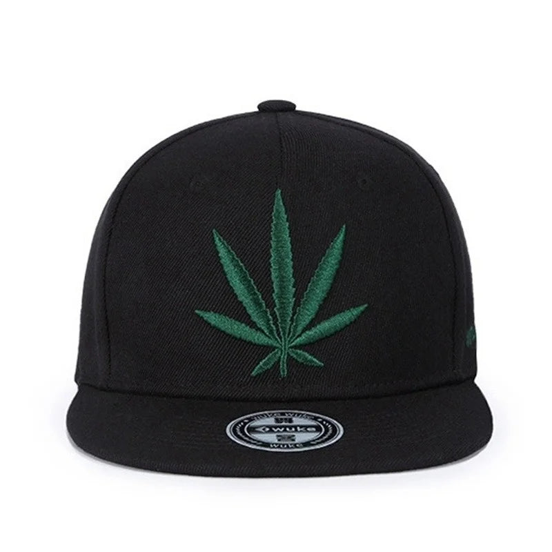 Casquette de baseball à imprimé feuilles, style printemps-été, à la mode, snapback, pour l'extérieur, en coton