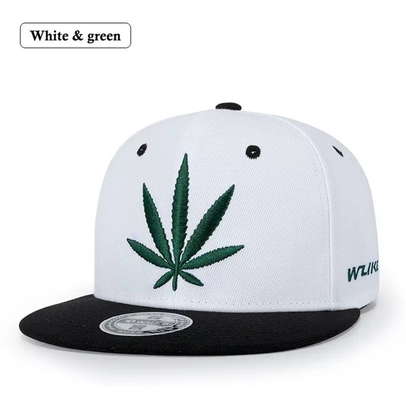 Casquette de baseball à imprimé feuilles, style printemps-été, à la mode, snapback, pour l'extérieur, en coton