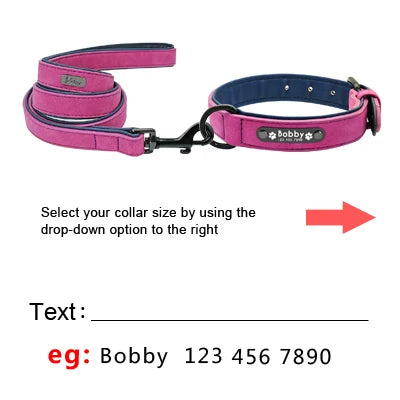 Ensemble collier et laisse en cuir personnalisé pour chiens de petite, moyenne et grande taille, pitbull
