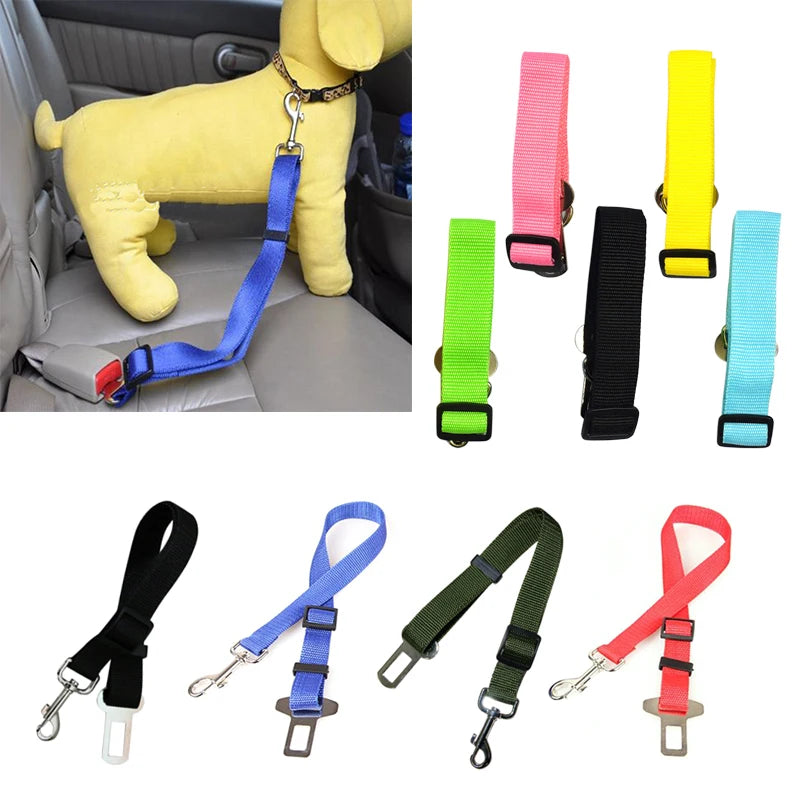Coliers et laisses pour chiens, ceintures de sécurité pour voiture, clips de ceinture de sécurité pour chiens de compagnie