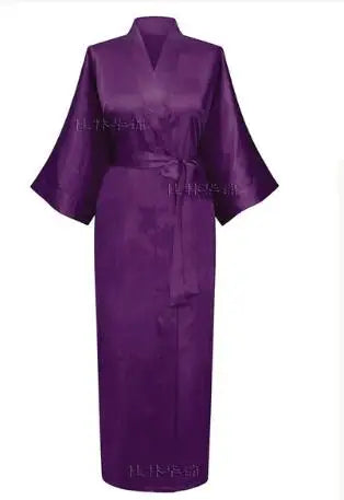 Peignoir de bain long en satin de soie pour femme, tenue de mariée sexy