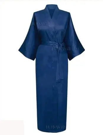 Peignoir de bain long en satin de soie pour femme, tenue de mariée sexy