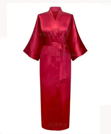 Peignoir de bain long en satin de soie pour femme, tenue de mariée sexy