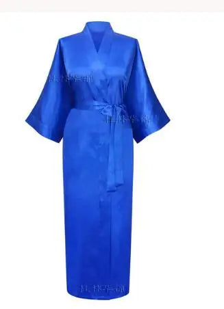Peignoir de bain long en satin de soie pour femme, tenue de mariée sexy