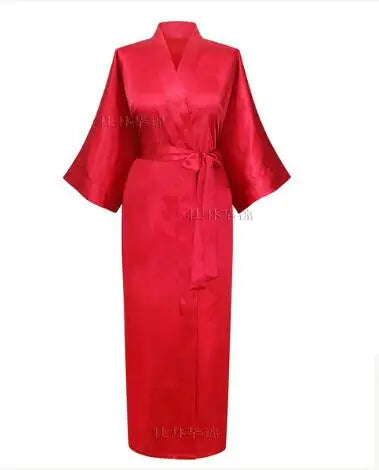 Peignoir de bain long en satin de soie pour femme, tenue de mariée sexy