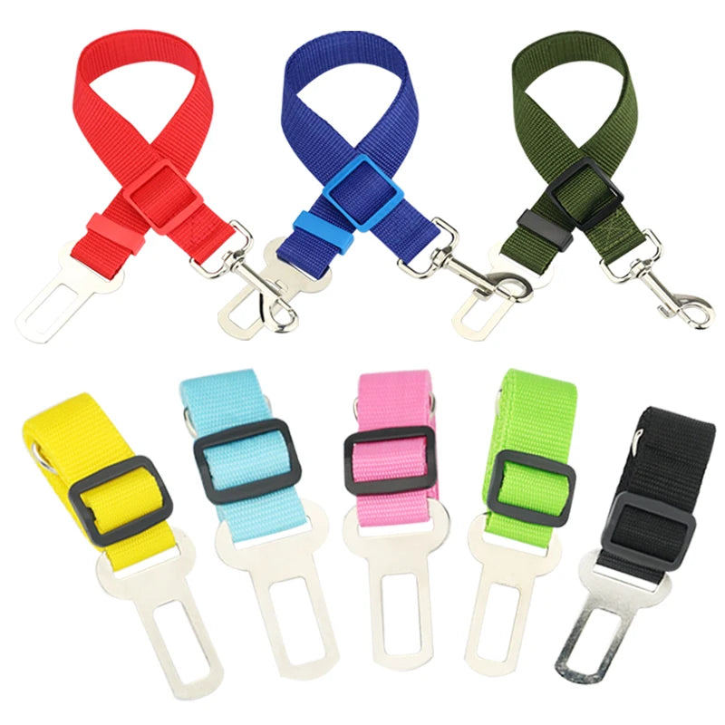 Coliers et laisses pour chiens, ceintures de sécurité pour voiture, clips de ceinture de sécurité pour chiens de compagnie