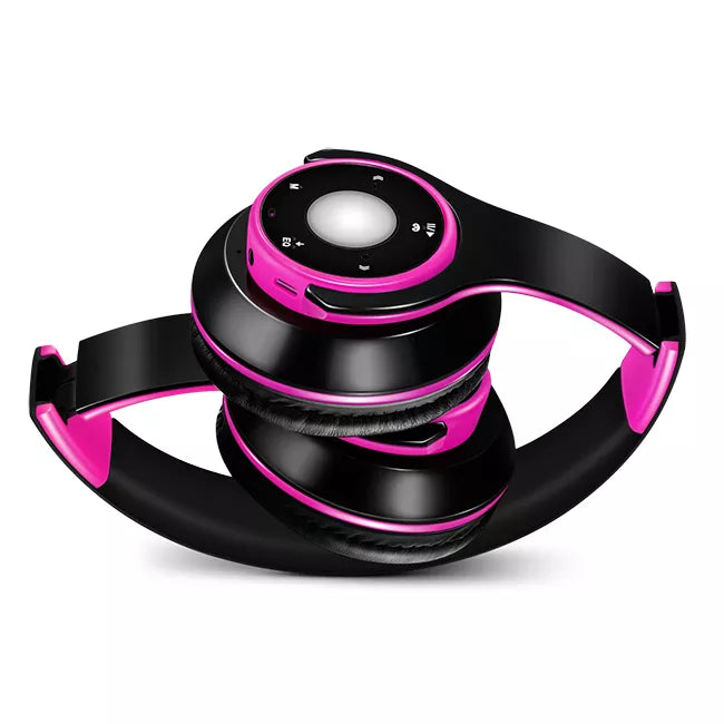 Casque audio Bluetooth sans fil, écouteurs avec carte SD et micro, autonomie de 20 heures