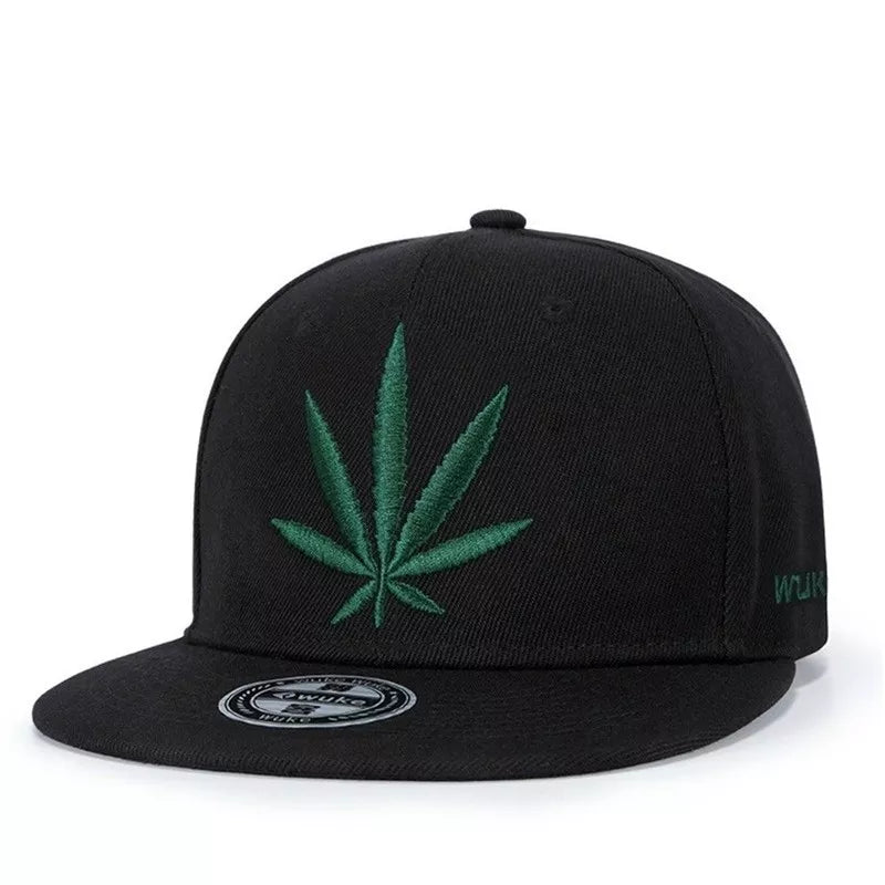 Casquette de baseball à imprimé feuilles, style printemps-été, à la mode, snapback, pour l'extérieur, en coton