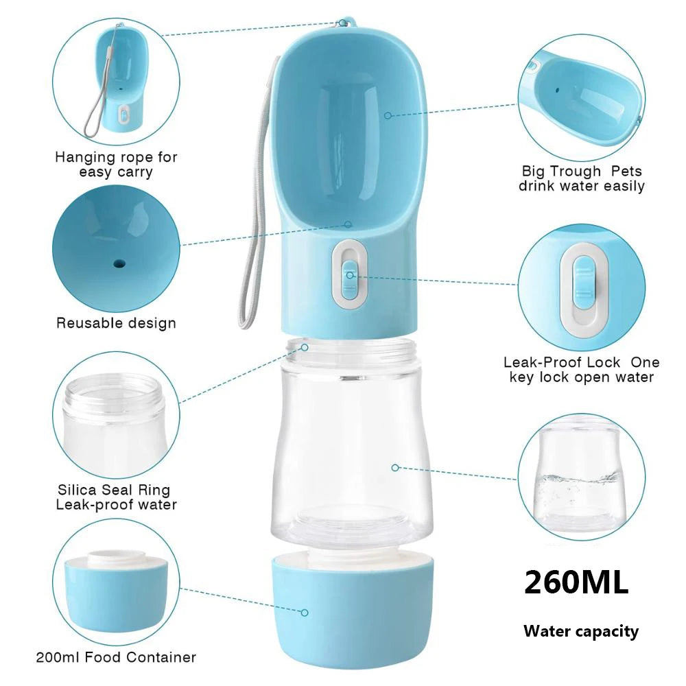 Bouteille d'eau portable pour chien et chat