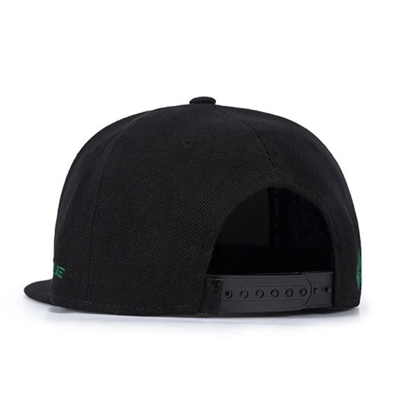 Casquette de baseball à imprimé feuilles, style printemps-été, à la mode, snapback, pour l'extérieur, en coton