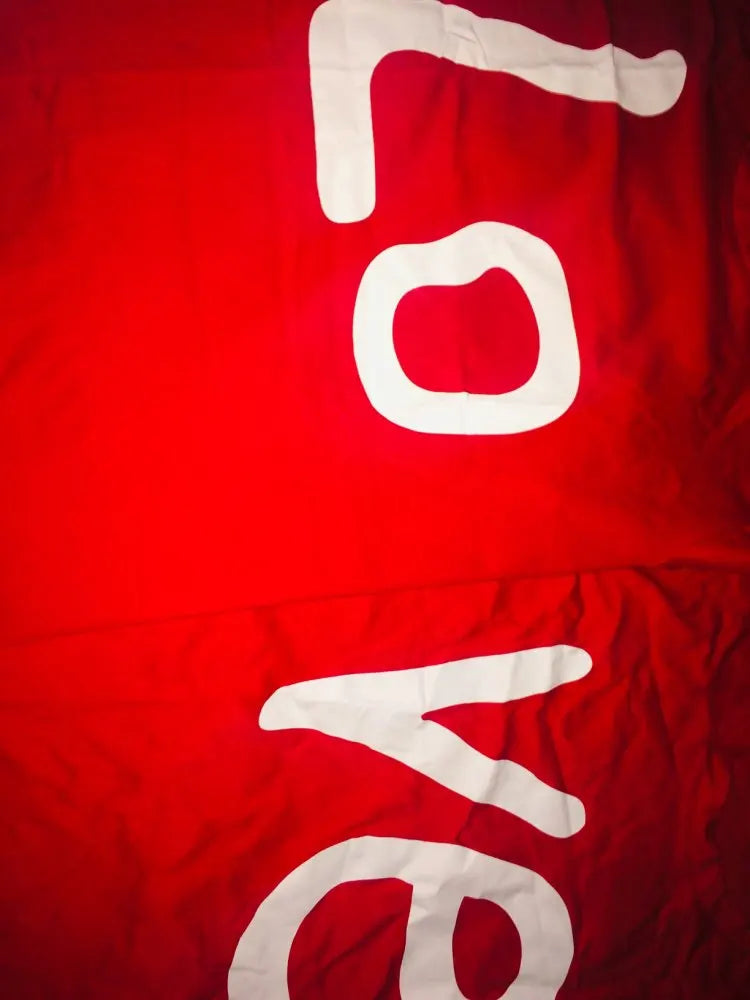 LO VE red casual cotton women's men's t-shirt short sleeve round neck tops