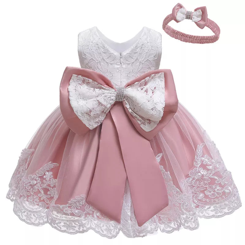 Robe de princesse pour bébé fille, tenue de fête d'anniversaire pour nouveau-né, de 0 à 2 ans