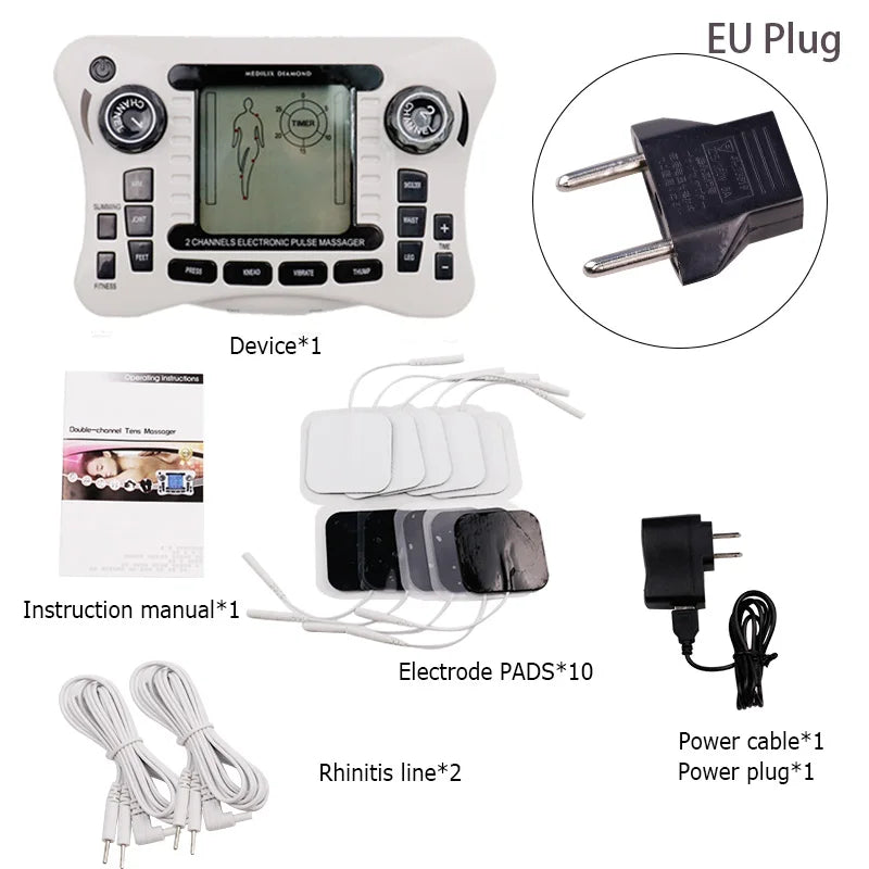 Appareil de massage corporel électronique | Appareil de massage à impulsions électriques | Dispositif de massage musculaire portable | Stimulateur musculaire à 20 niveaux | Massage électrique pour soulagement des douleurs | Appareil TENS pour le dos et les épaules | Machine de massage multifonction | Appareil de massage pour jambes et bras | Électrostimulateur compact pour relaxation | Appareil de massage personnel à impulsions