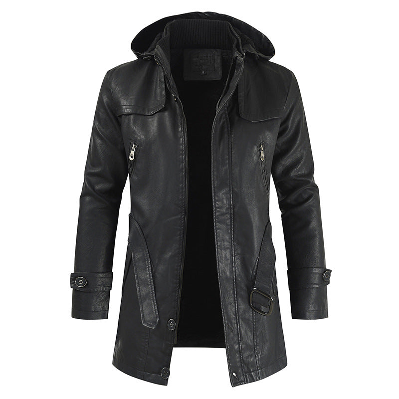 Manteau long en cuir marron pour homme grande taille | Veste d'hiver en cuir tendance pour homme | Manteau en cuir avec doublure chaude | Veste longue en cuir élégante pour hommes | Manteau en cuir marron à col classique | Veste de saison froide pour homme grande taille | Manteau en cuir mode automne-hiver | Vêtement d’extérieur en cuir marron pour homme | Veste en cuir grande taille homme stylée | Manteau chaud homme en cuir à la mode