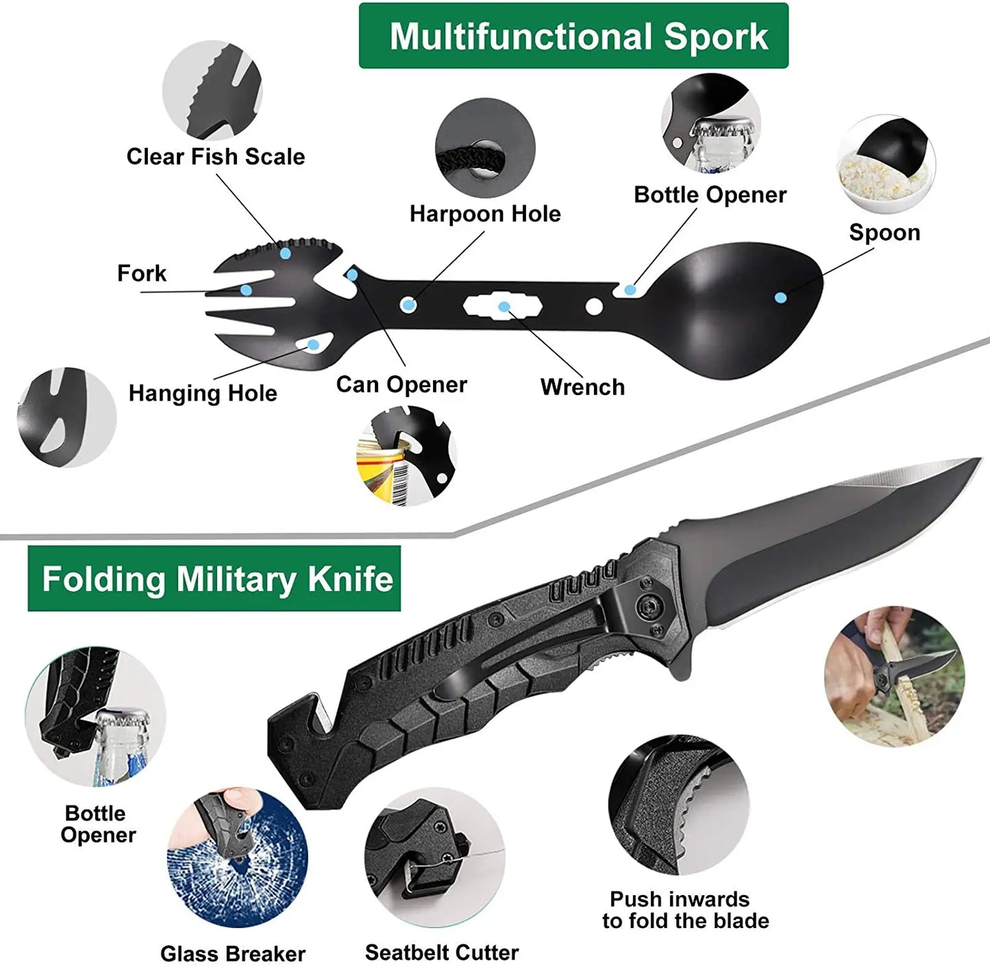 Multifunctional First Aid Kit for Camping, Wilderness Travel