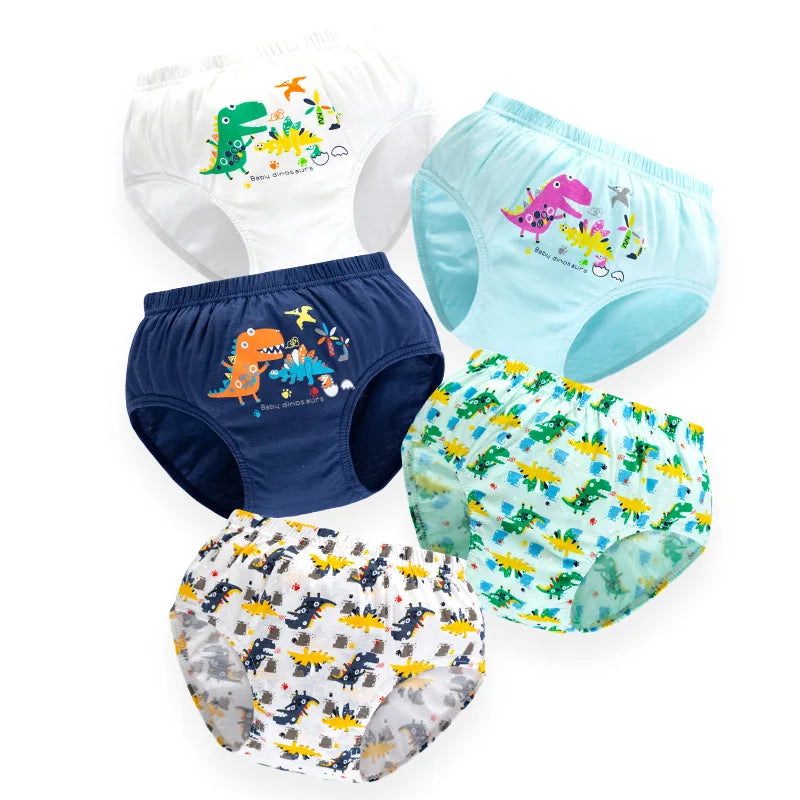 Sous-vêtements garçon en coton à motif dinosaure | Boxers garçon confortables et respirants | Lot de 5 sous-vêtements enfant | Sous-vêtements ludiques avec dinosaures pour garçons | Coton doux pour sous-vêtements enfant | Sous-vêtements garçons 2 à 14 ans | Boxers enfant avec taille élastique | Motifs dinosaures amusants pour garçons | Sous-vêtements pratiques pour enfants actifs | Pack de sous-vêtements durable et confortable