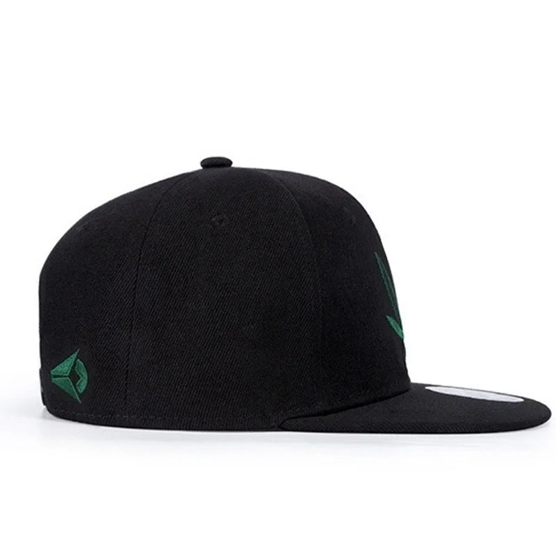 Casquette de baseball à imprimé feuilles, style printemps-été, à la mode, snapback, pour l'extérieur, en coton