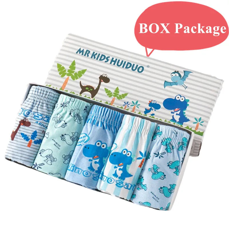 Sous-vêtements garçon en coton à motif dinosaure | Boxers garçon confortables et respirants | Lot de 5 sous-vêtements enfant | Sous-vêtements ludiques avec dinosaures pour garçons | Coton doux pour sous-vêtements enfant | Sous-vêtements garçons 2 à 14 ans | Boxers enfant avec taille élastique | Motifs dinosaures amusants pour garçons | Sous-vêtements pratiques pour enfants actifs | Pack de sous-vêtements durable et confortable