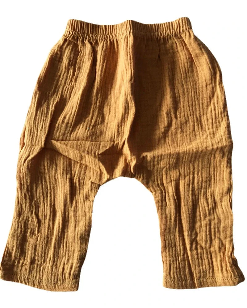 Pantalons pour enfants, garçons et filles, pantalons d'été, longueur cheville, sarouels décontractés
