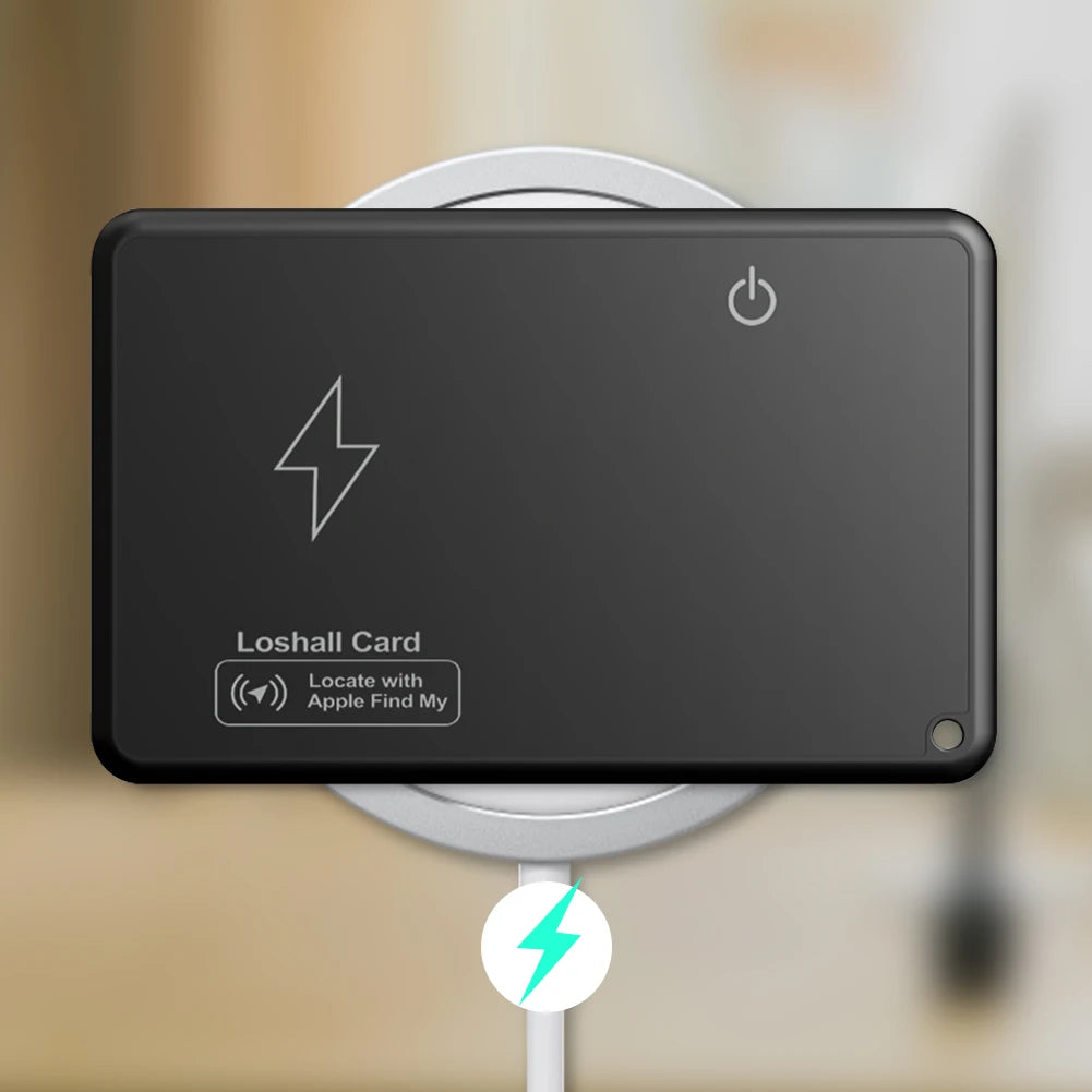 Wallet Tracker Card, Wireless Charging, GPS Location, for Apple, Find My Airtag