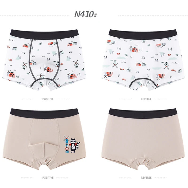 Boxers garçon en coton à motifs | Sous-vêtements enfants confortables | Lot de 4 boxers pour garçons | Boxers garçon avec dessins animés | Caleçons doux pour garçons 4–16 ans | Sous-vêtements respirants pour enfants | Shorts en coton garçon confortables | Lingerie enfant avec taille élastique | Boxers garçon amusants et colorés | Sous-vêtements durables pour usage quotidien