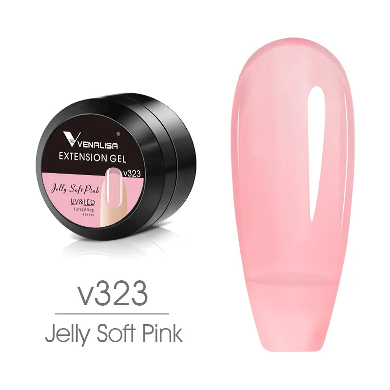 Gel pour ongles Venalisa 15 ml UV LED Nail Builder Construction Extend Semi Transparent