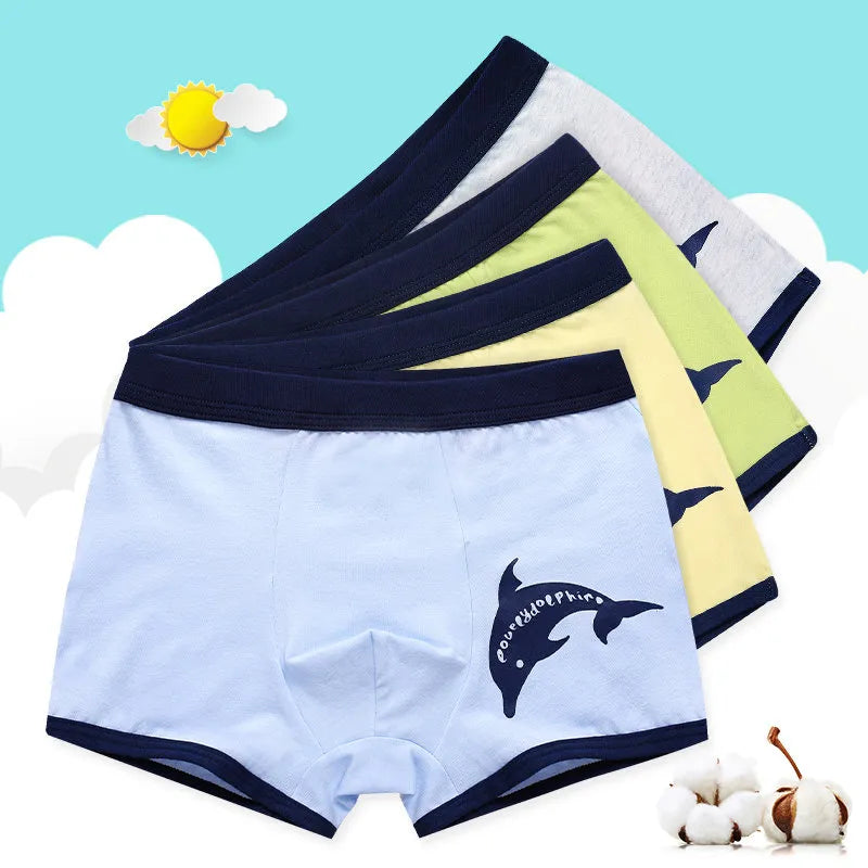 Boxers garçon en coton à motifs | Sous-vêtements enfants confortables | Lot de 4 boxers pour garçons | Boxers garçon avec dessins animés | Caleçons doux pour garçons 4–16 ans | Sous-vêtements respirants pour enfants | Shorts en coton garçon confortables | Lingerie enfant avec taille élastique | Boxers garçon amusants et colorés | Sous-vêtements durables pour usage quotidien