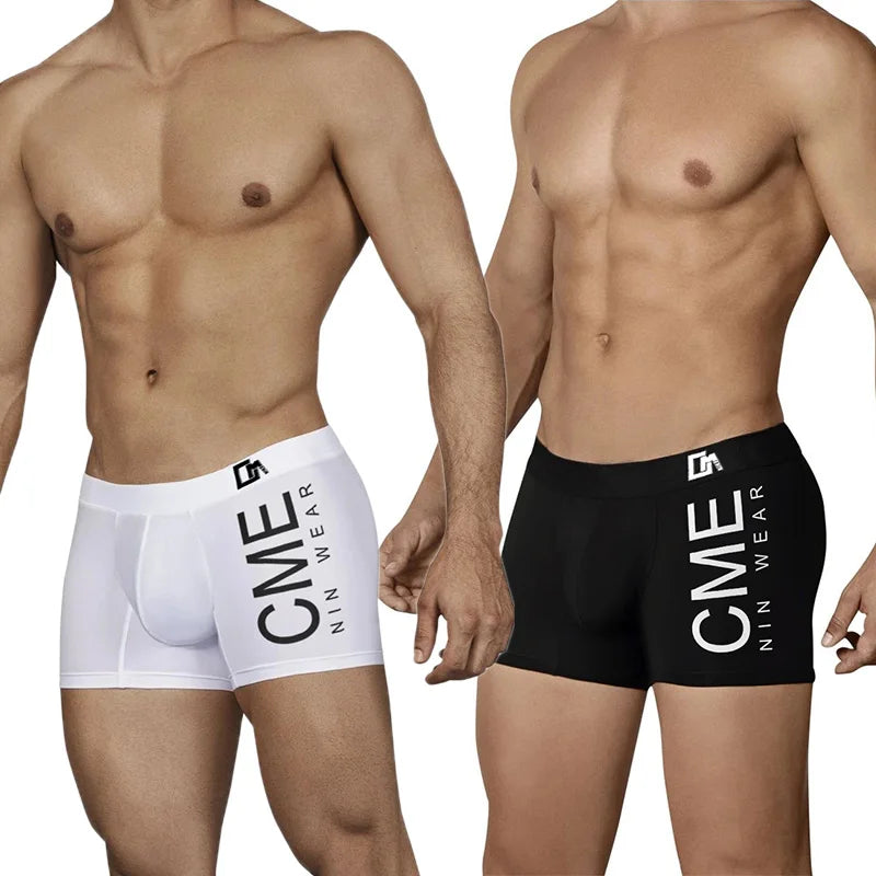 CMENIN Lot de 4 boxers en coton respirants pour homme