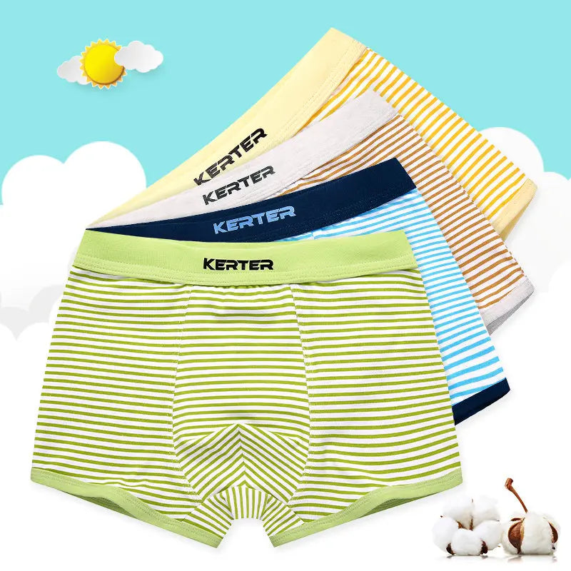 Boxers garçon en coton à motifs | Sous-vêtements enfants confortables | Lot de 4 boxers pour garçons | Boxers garçon avec dessins animés | Caleçons doux pour garçons 4–16 ans | Sous-vêtements respirants pour enfants | Shorts en coton garçon confortables | Lingerie enfant avec taille élastique | Boxers garçon amusants et colorés | Sous-vêtements durables pour usage quotidien