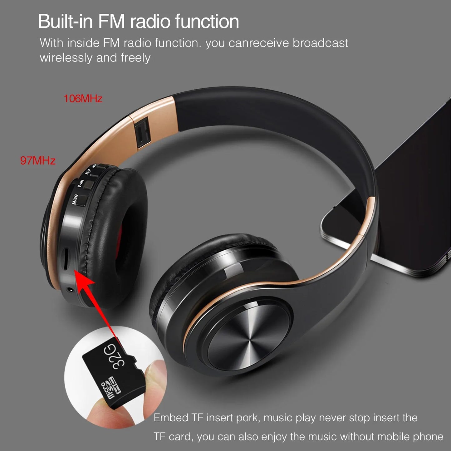 Écouteurs Bluetooth HiFi avec micro | Écouteurs stéréo sans fil avec carte SD | Casque audio Bluetooth avec son haute qualité | Écouteurs HiFi sans fil avec lecteur MP3 | Écouteurs Bluetooth avec micro intégré | Écouteurs ergonomiques avec son stéréo | Casque sans fil pour appels et musique | Écouteurs avec prise en charge carte SD | Casque Bluetooth longue autonomie | Écouteurs stéréo confortables pour usage quotidien