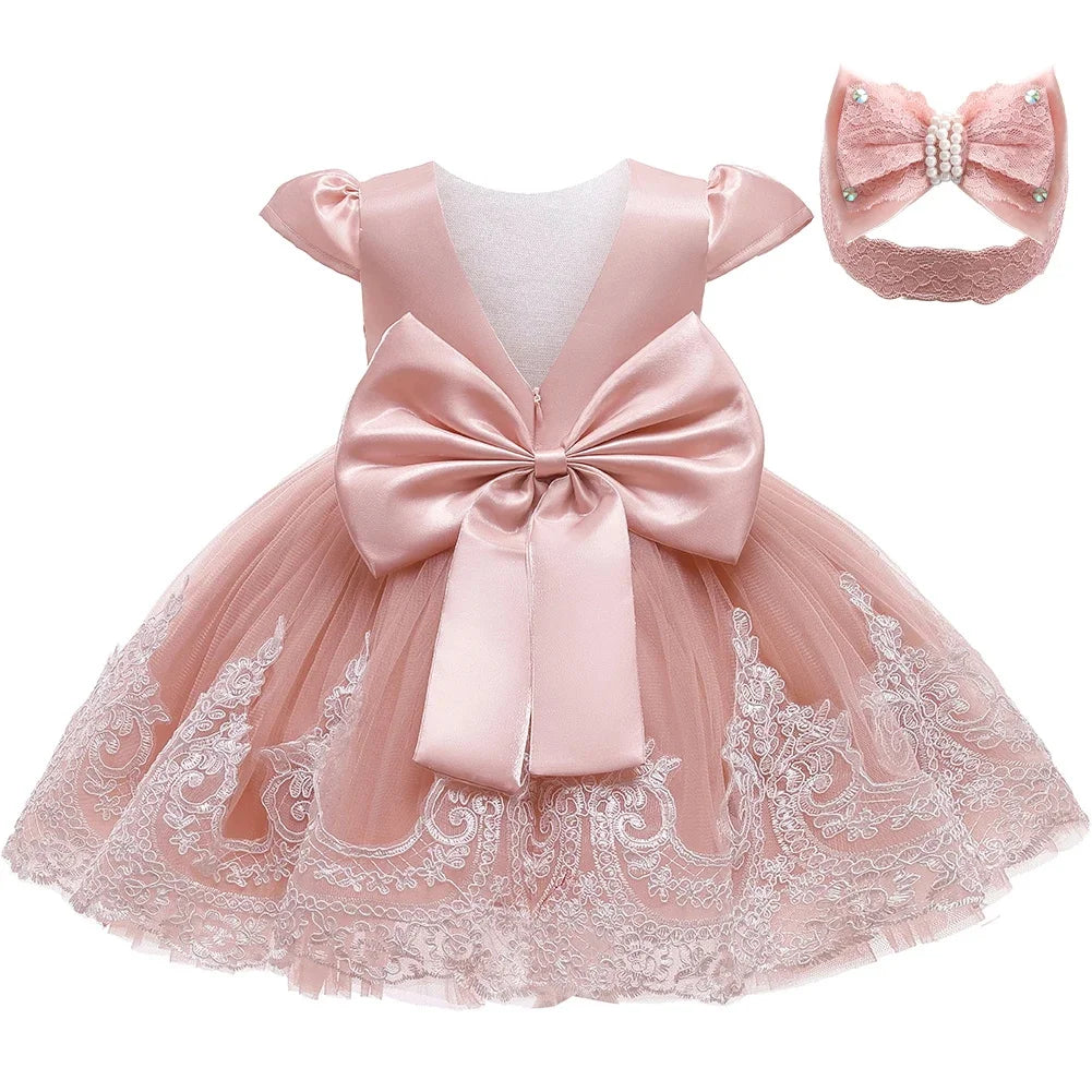 Robe de princesse pour bébé fille, tenue de fête d'anniversaire pour nouveau-né, de 0 à 2 ans
