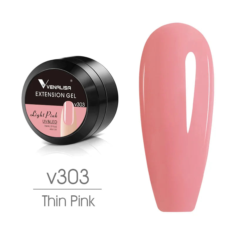 Gel pour ongles Venalisa 15 ml UV LED Nail Builder Construction Extend Semi Transparent