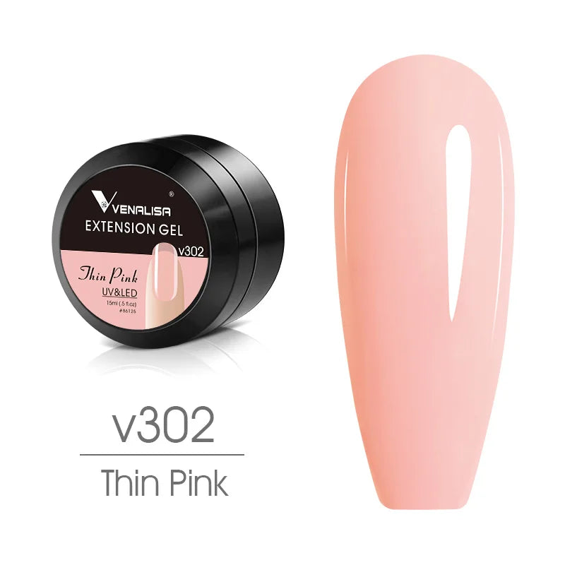 Gel pour ongles Venalisa 15 ml UV LED Nail Builder Construction Extend Semi Transparent