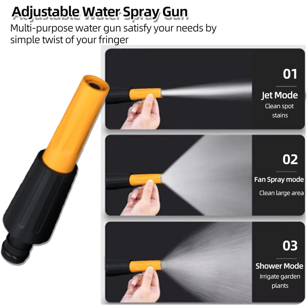Tuyau d'arrosage extensible haute pression pour lavage de voiture