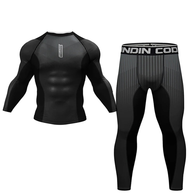 Ensemble t-shirt et pantalon de protection pour kickboxing, jiu-jitsu, MMA, vêtements de sport pour hommes