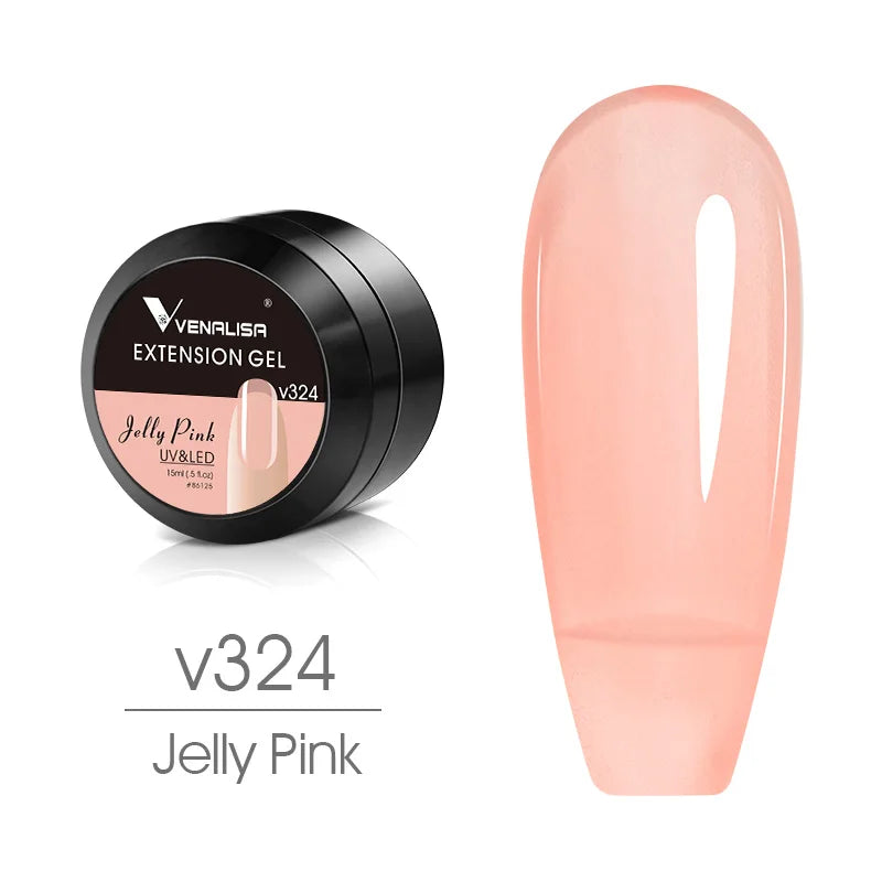 Gel pour ongles Venalisa 15 ml UV LED Nail Builder Construction Extend Semi Transparent