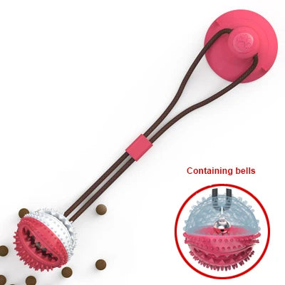 Jouet pour chien en silicone avec ventouse | Balle à mâcher pour chien | Jouet nettoyant dentaire pour chien | Jouet pour chien avec ventouse | Balle de jeu pour chien avec ventouse | Jouet dentaire interactif pour chien | Jouet en silicone résistant pour chien | Jouet de nettoyage dentaire pour chien | Jouet à mâcher pour chien de toutes tailles | Jouet pour chien qui stimule l’hygiène dentaire